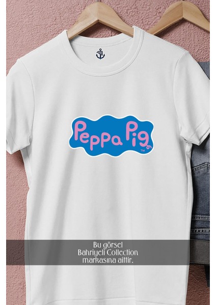 Oversize Peppa Pig Tasarımlı Unisex T-Shirt