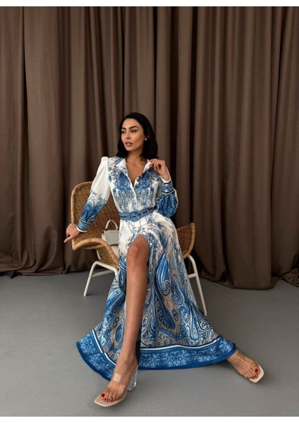 Atlas Kumaş Elbise (Kemer Dahildir) fiyatları