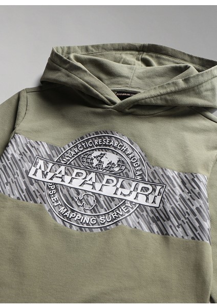 Yeşil Erkek Çocuk Kapüşonlu Uzun Kollu Sweatshirt NP0A4GXDGAE1 K B-Pınzon fırsatları