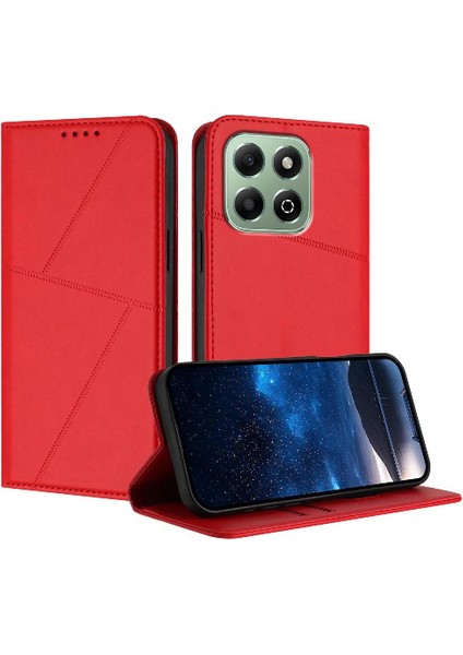 Kart Yuvaları ve Kickstand Anti-Parmak Izi Mat ile Honor X6B Için Kılıf (Yurt Dışından)