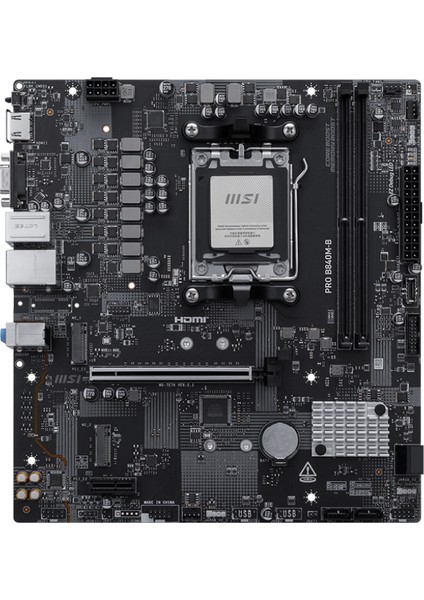 Msı Pro B840M-B Am5 Ddr5 8000MHZ(OC) HDMI ,vga,2x M.2 USB 5 Gbs 2.5g Lan Matx