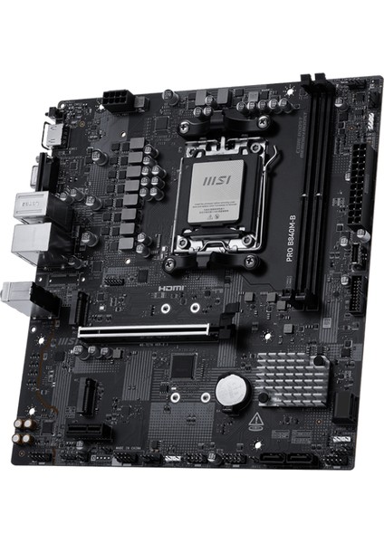 Msı Pro B840M-B Am5 Ddr5 8000MHZ(OC) HDMI ,vga,2x M.2 USB 5 Gbs 2.5g Lan Matx