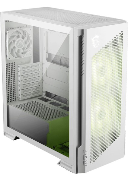 Msı Mpg Velox 300R Aırflow Pz Whıte Temperli Cam 2 x 120MM Argb 1xx 120 mm Fan E-Atx Gaming Bilgisayar Kasası