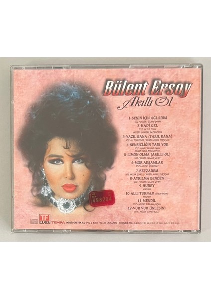 Bülent Ersoy Akıllı Ol CD (Orjnal 1994 Dönem Baskı Cd)