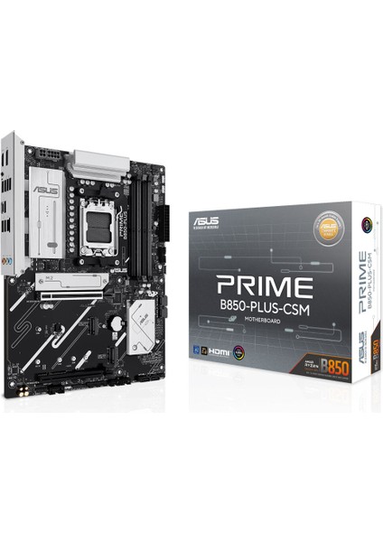 Prıme B850-PLUS-CSM Amd B850 Am5 Ddr5 8000 Dp HDMI 3x M2 Usb3.2 Aura Rgb 2.5gbit Lan Atx 256GB’A Kadar Ram Desteği, 1xgen5 M.2