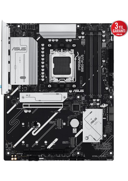 Prıme B850-PLUS-CSM Amd B850 Am5 Ddr5 8000 Dp HDMI 3x M2 Usb3.2 Aura Rgb 2.5gbit Lan Atx 256GB’A Kadar Ram Desteği, 1xgen5 M.2