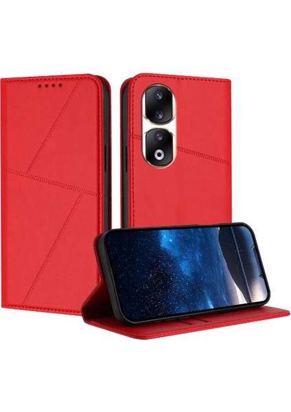 Kart Yuvaları ve Kickstand Darbeye Dayanıklı Kapak Mat ile Honor 90 Pro Için Kılıf (Yurt Dışından)
