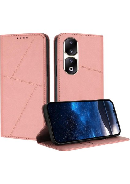 Kart Yuvaları ve Kickstand Darbeye Dayanıklı Kapak Mat ile Honor 90 Pro Için Kılıf (Yurt Dışından)