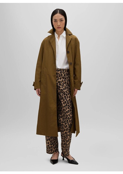 Kahverengi Kadın Standart Leopar Pantolon G 0186 L110