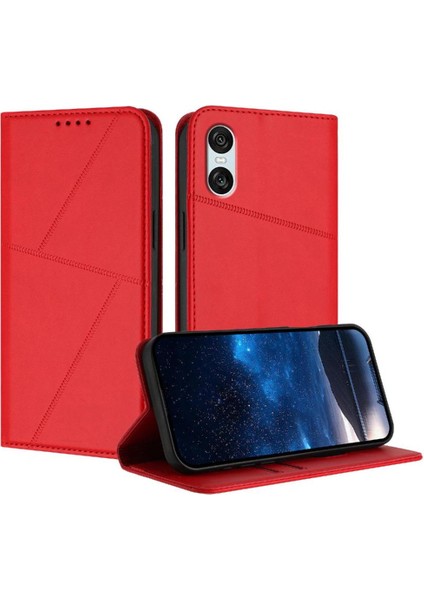Kart Yuvaları ve Kickstand Anti-Parmak Izi ile Sony Xperia 10 Vı Için Kılıf (Yurt Dışından)