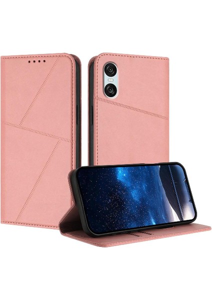 Kart Yuvaları ve Kickstand Anti-Parmak Izi ile Sony Xperia 10 Vı Için Kılıf (Yurt Dışından)