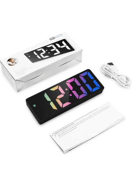 LED Dijital Masa Saati Termometre Alarm Takvimli Mod Ayarlı