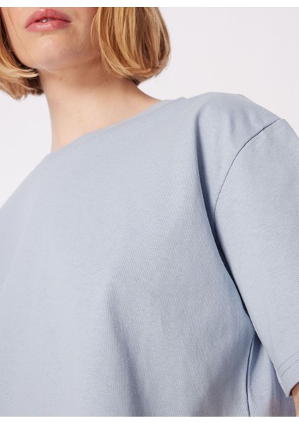 Bisiklet Yaka Lila Kadın T-Shirt W241608A18-BISIKLET Yaka T-Shirt fırsatları