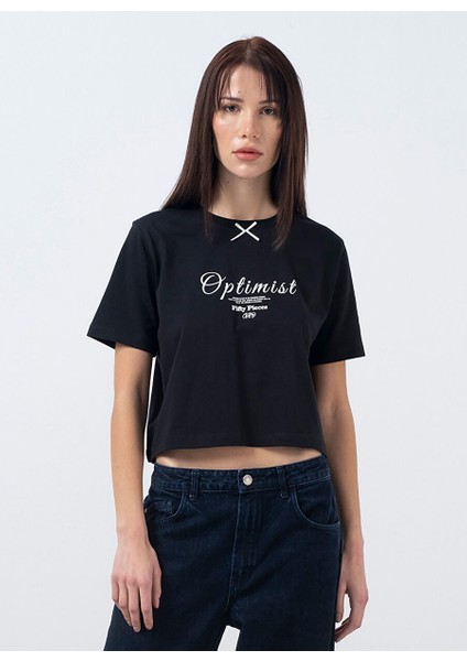 Siyah Kadın Normal T-Shirt modelleri