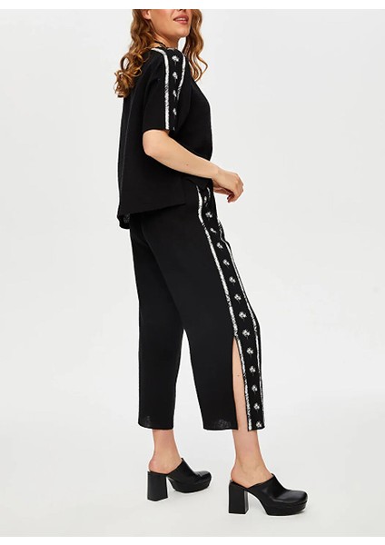 Siyah Kadın Comfort Fit Kapri US25CPR016 modelleri