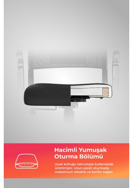 Ergolife Sit Air-180 Ergonomik Yönetici Koltuğu / Ofis Sandalyesi - 574.5D.40.2A2