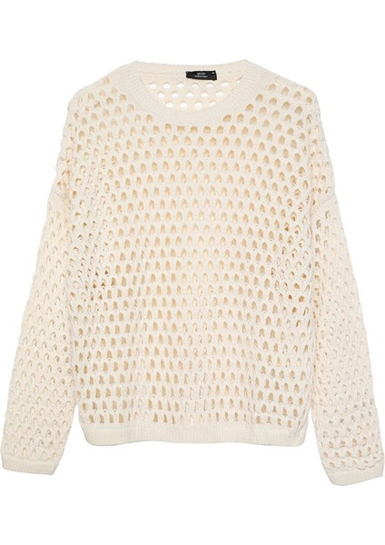 Ajur Detaylı Ince Triko Krem fiyatları