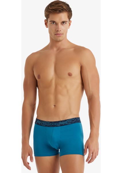 Erkek Pamuk Elastan Boxer 9556 - Mavi