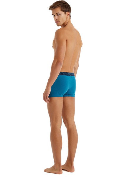 Erkek Pamuk Elastan Boxer 9556 - Mavi fırsatları