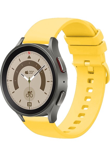 Samsung Galaxy Watch 4 5 5pro 6 7 FE 40mm ve 44mm ile Uyumlu Kordon Jel Silikon Tokalı Kayış