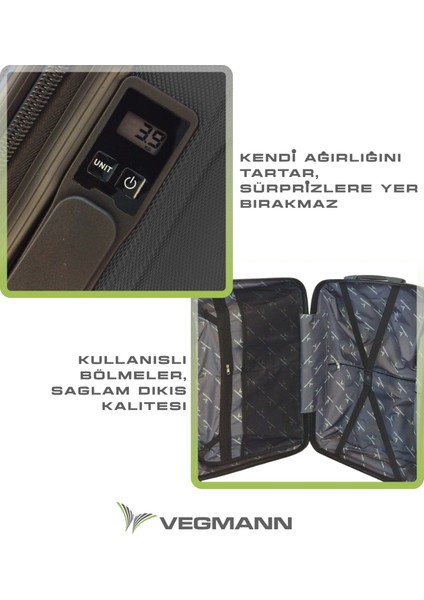 Tartılı Scavel Siyah 3 Lü Valiz Seti indirimleri