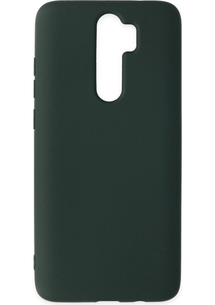 Xiaomi Redmi Note 8 Pro Kılıf Nano Içi Kadife Silikon - Koyu Yeşil Glstd