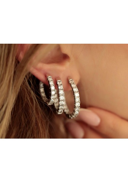 Luxury Collection 3 Ct Tamtur Küpe