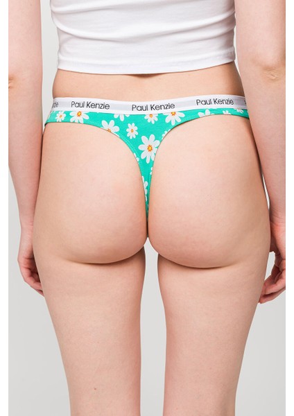 Desenli Kadın String Külot - Couple Collection Daisy