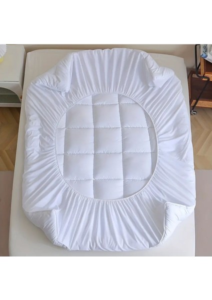 Yatak Pedi Yatakşiltesi Full Kenar Fitted 400 gr Iç Dolgusu Silikon Elyaf Uyku Pedi Yatak Koruyucu fırsatları