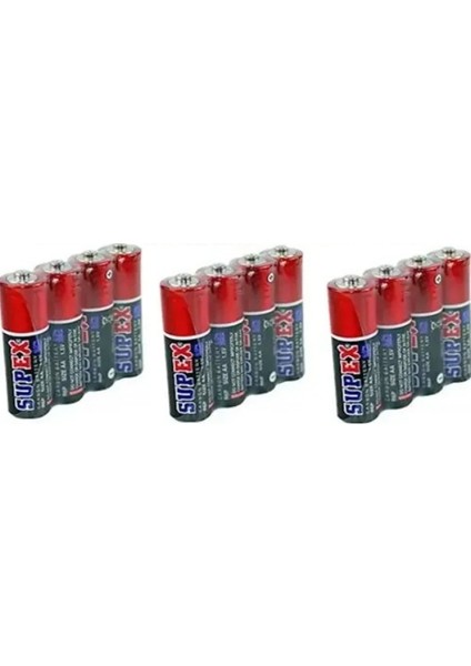 Supex R6 Aa 1.5V Kalem Pil 4’lü Paket – Çinko Karbon Teknolojisi, Uzun Ömürlü Güç, Kumanda, Oyuncak, Saat Gibi Düşük Enerjili Cihazlar Için Ekonomik ve Güvenilir Enerji Kaynağı modelleri