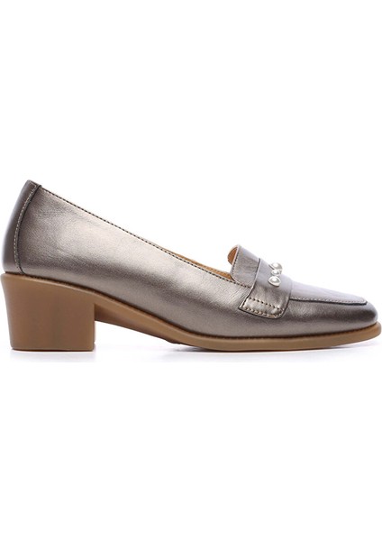 Kadın Hakiki Deri Beyaz Mokasen & Loafer Ayakkabı