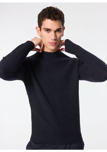 Lacivert Erkek Bisiklet Slim Fit Kazak Q M170 5623 fiyatları