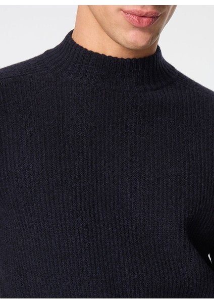 Lacivert Erkek Bisiklet Slim Fit Kazak Q M170 5623 indirimleri