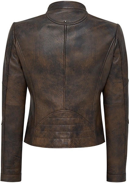 Glam Kadın Kahverengi Vintage Deri Ceket 24SGM5194VD fiyatları
