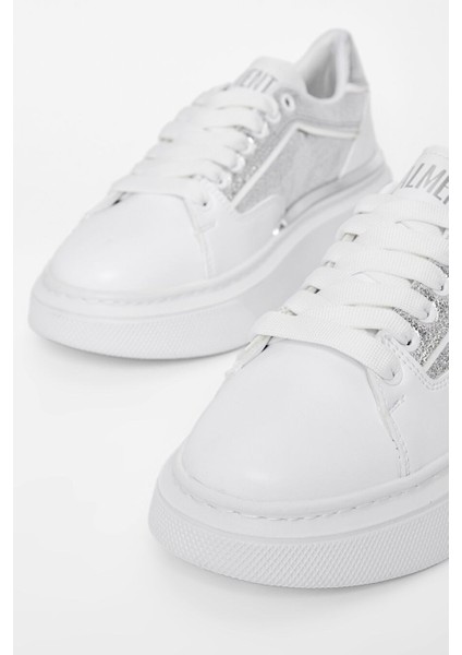 Kadın Beyaz Gümüş Suni Deri Sneakers & Spor Ayakkabı modelleri