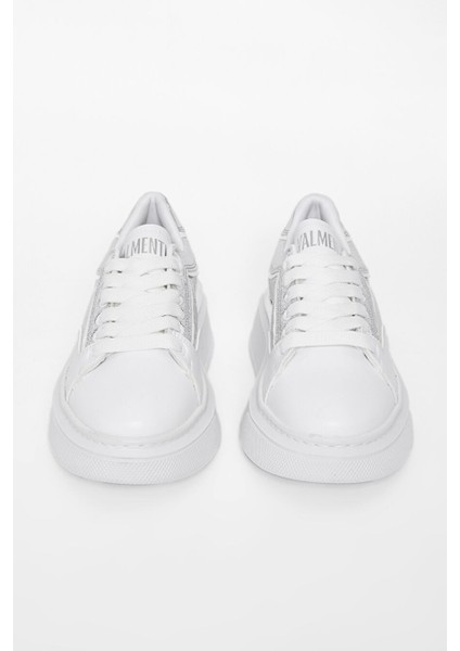 Kadın Beyaz Gümüş Suni Deri Sneakers & Spor Ayakkabı fırsatları