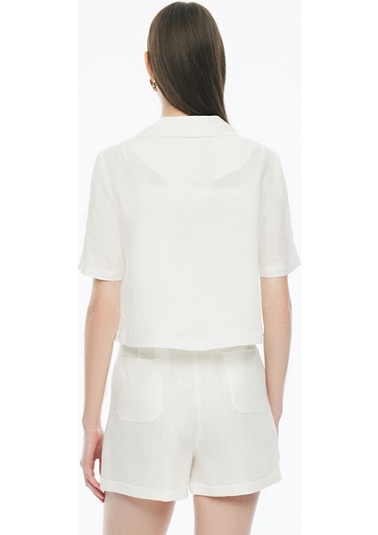 Celans Regular Fit Crop Boy Takma Kol Ekru Renk Kadın Ceket fırsatları