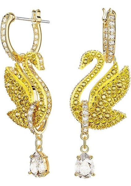 5647543 Swarovski Küpe Iconic Swan:pe Yel/gos