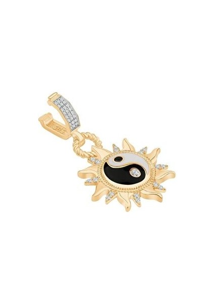 Altın Yin Yang Kolye Ucu Charm