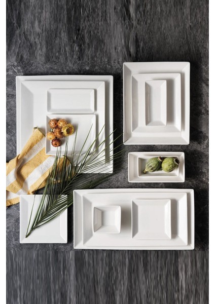 Carmen Trend Dikdörtgen Porselen Çukur Tabak 19x9 cm fiyatları