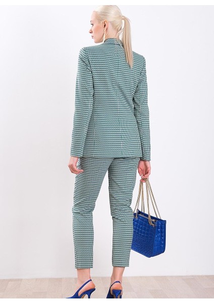 Desenli Düğmeli Kruvaze Blazer Ceket modelleri