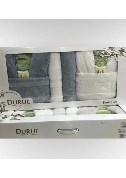 Çift Kişilik Bambu Bornoz Seti (Sabun Hediyeli)