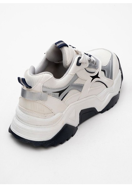 Melina Beyaz Lacivert Kadın Spor Sneakers indirimleri