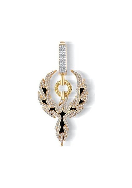 Altın Taşlı Anka Kuşu Charm