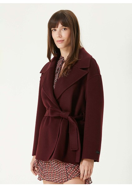Bordo Kadın Ceket Regular Fit Kaban 1092961 fırsatları