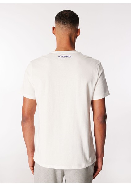 Beyaz Erkek Relaxed Baskılı T-Shirt D4SM-TST3263 indirimleri