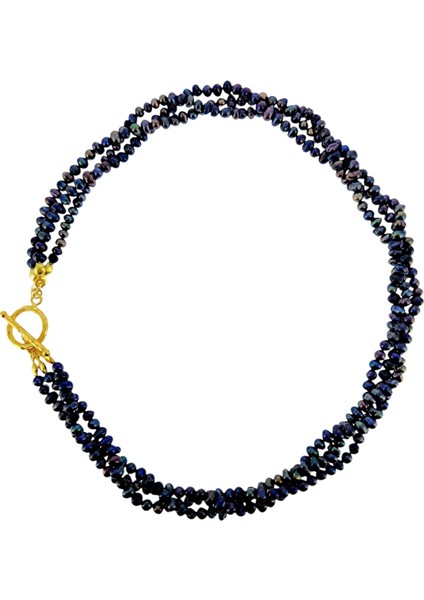 "noir Coil" Inci Kolye