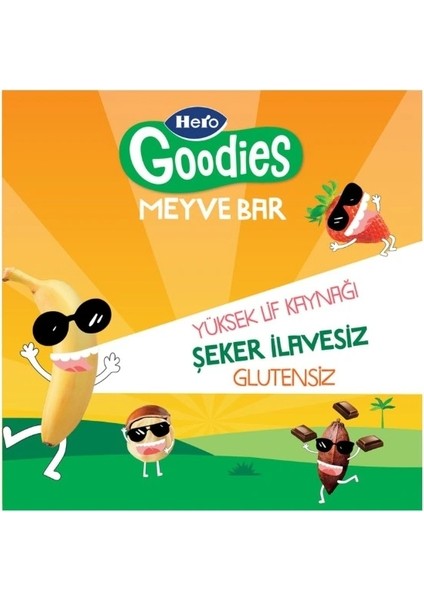 Nessiworld Hero Goodies Çilek Kakao Meyve Bar 30 gr