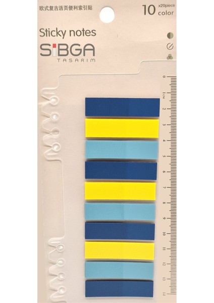 Şeffaf Renkli Postit Post-It Post It. Kitap Ayracı Ayraç Postit Sticker Not Kağıdı 200 Yaprak