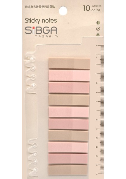 Şeffaf Renkli Postit Post-It Post It. Kitap Ayracı Ayraç Postit Sticker Not Kağıdı 200 Yaprak